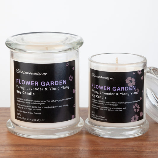 FLOWER GARDEN, natural soy wax candle.